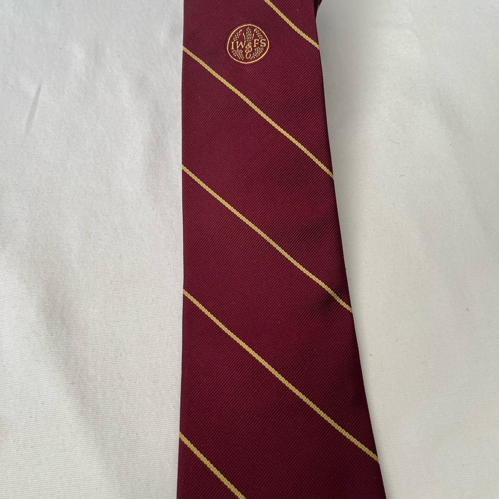Hampton Hall ltd Burgundy and Gold Stripe Men's Tie